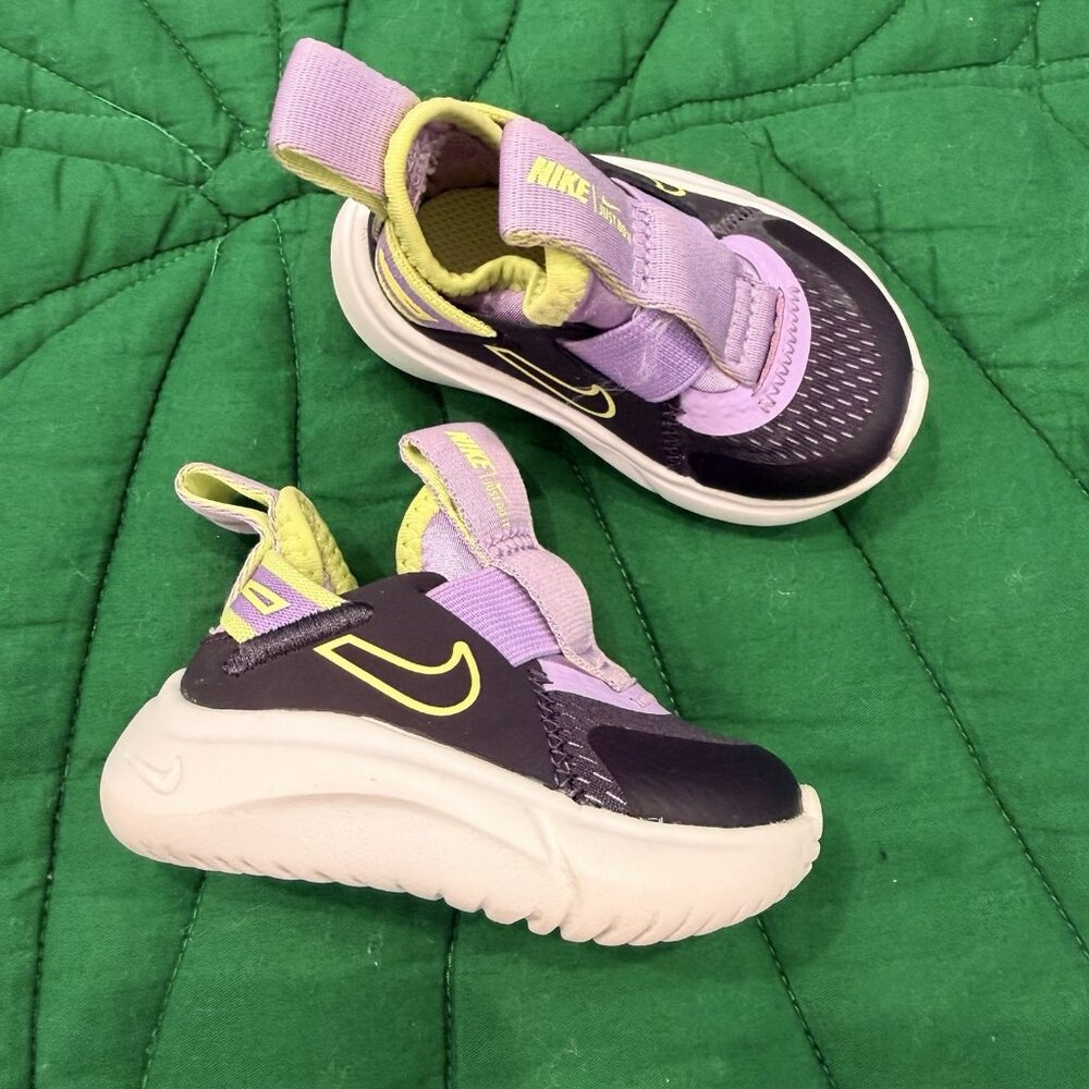 Nike Flex Plus Baby 2C Purple Sneakers Shoes Purple Slip On